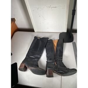 Topy Leather Solid Casual Boots for Women Size 6.5